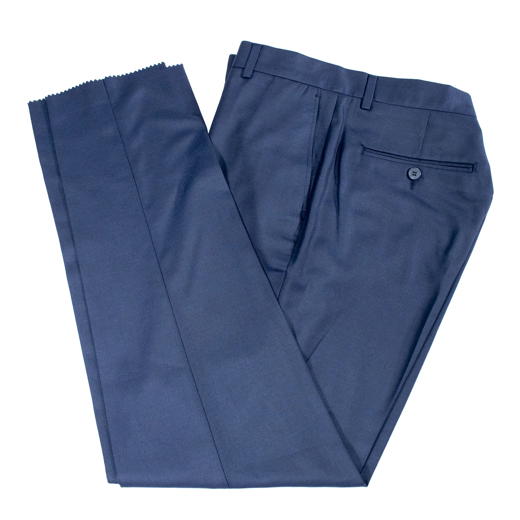 Navy Weave Pattern 3-Piece Tailored-Fit Suit