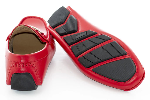 Red Leather With Horsebit Driver Loafer