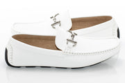 Men's White Leather Dress Loafer Shoe