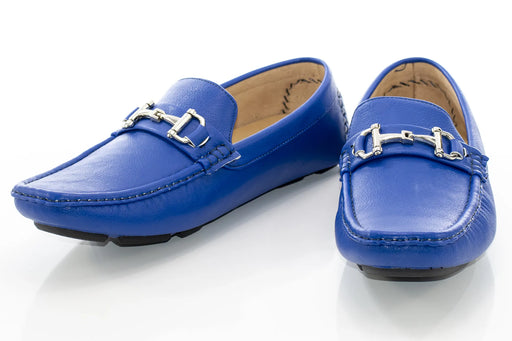 Royal Blue Leather With Horsebit Driver Loafer