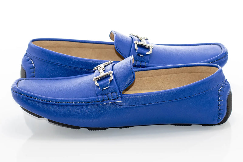 Royal Blue Leather With Horsebit Driver Loafer