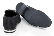 Black Glitter Loafer - Back, Sole