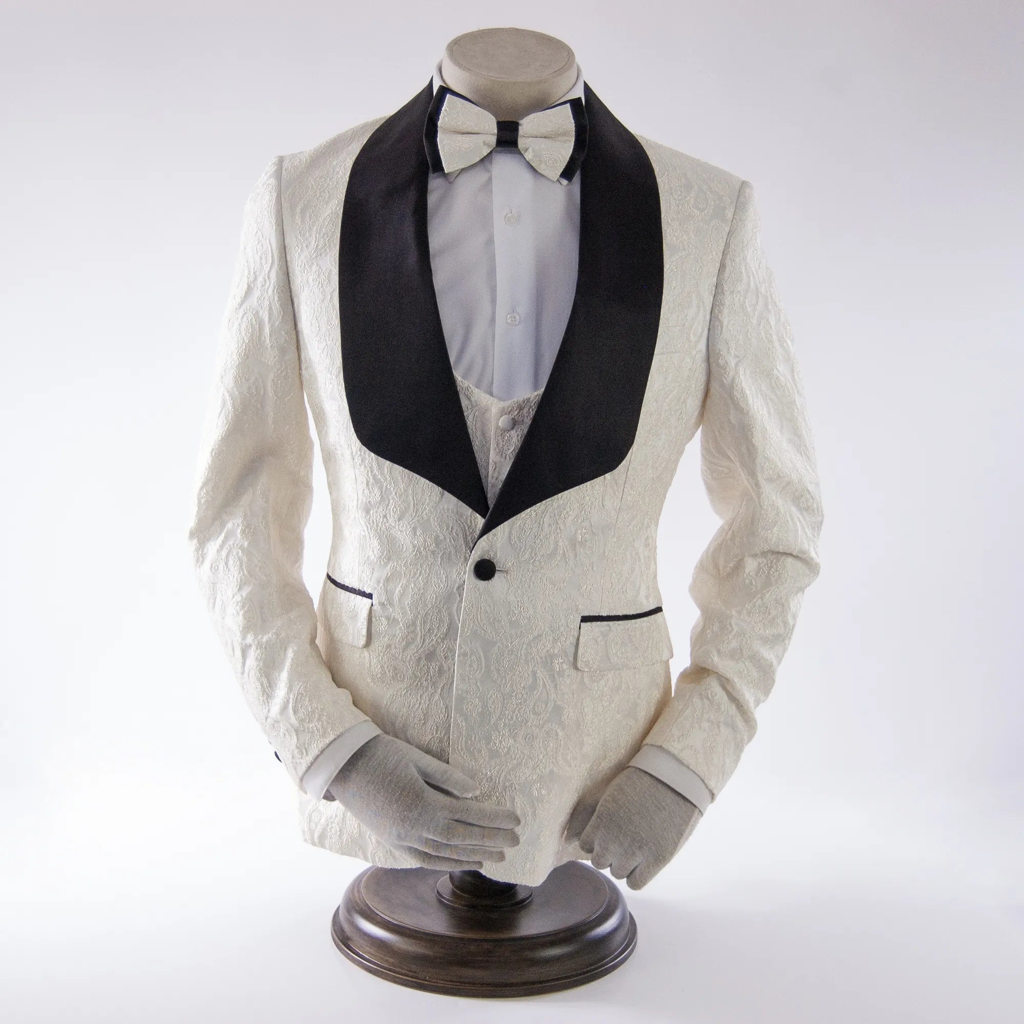 Ivory Paisley 2-Piece Slim-Fit Tuxedo