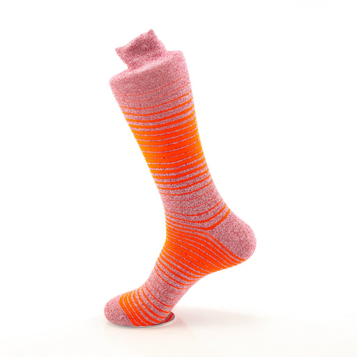 Men's Fire Red Striped Dress Socks