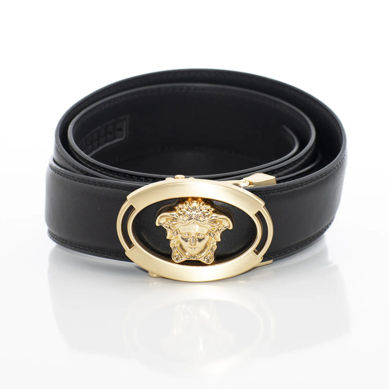 Men's Gold Oval Angel Belt Buckle