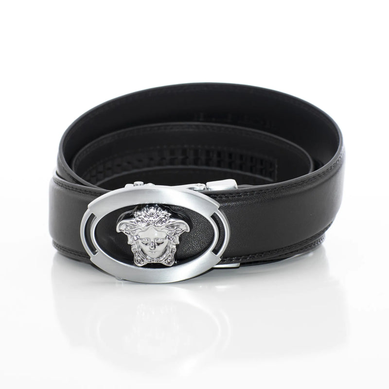 Men's Silver Oval Angel Belt Buckle