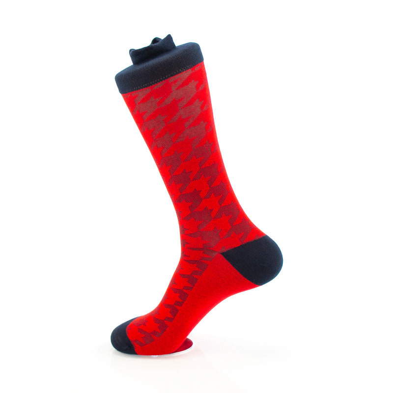 Bold Houndstooth Dress Socks