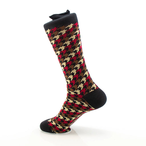 Men's Houndstooth Plaid Dress Socks