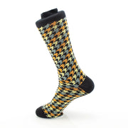 Men's Houndstooth Plaid Dress Socks