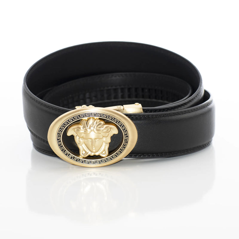 Men's Gold And Black Angel Belt Buckle