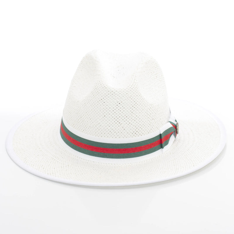 Flat-Brim Straw Fedora