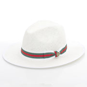 Flat-Brim Straw Fedora