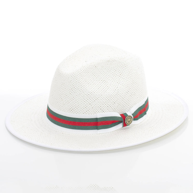 Flat-Brim Straw Fedora