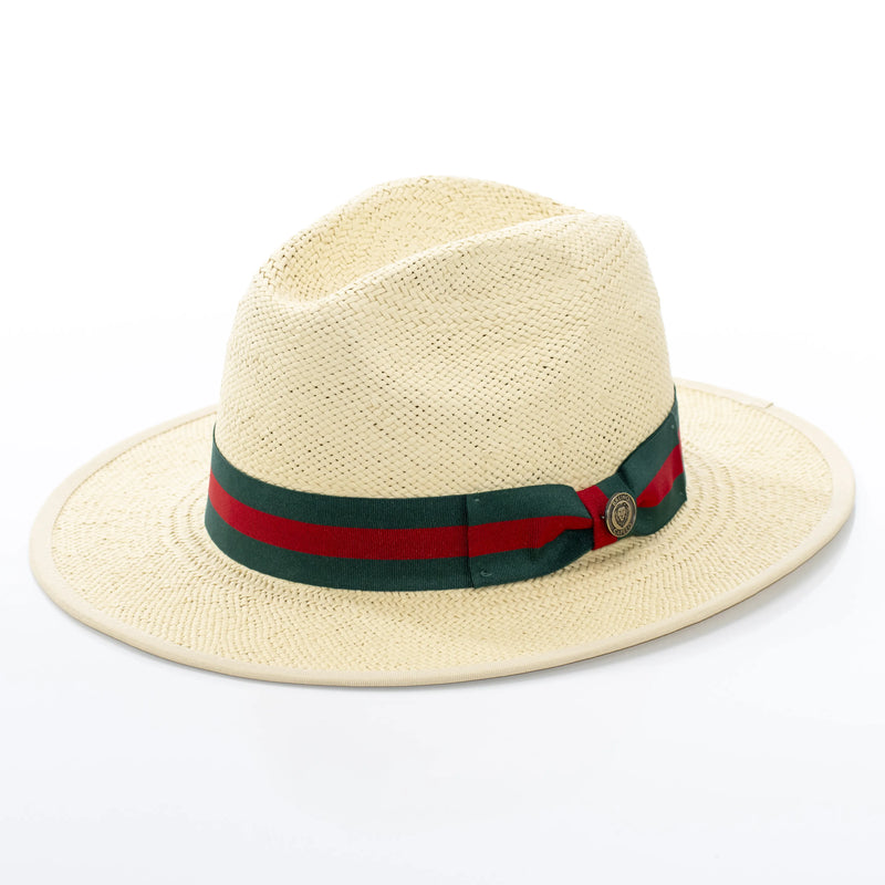 Flat-Brim Straw Fedora
