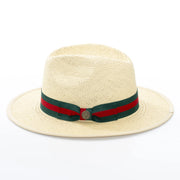 Flat-Brim Straw Fedora