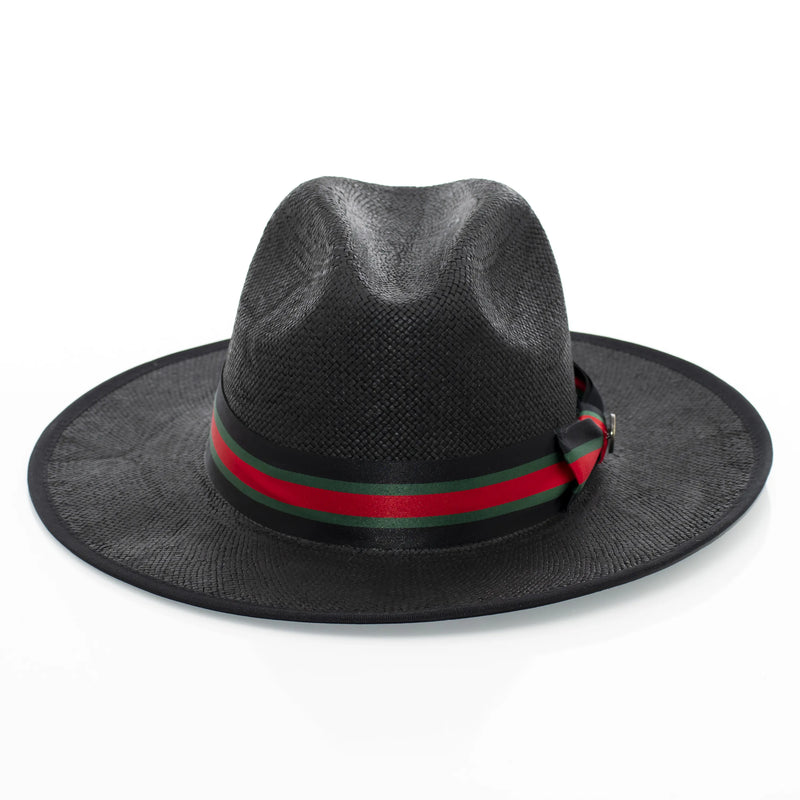 Flat-Brim Straw Fedora