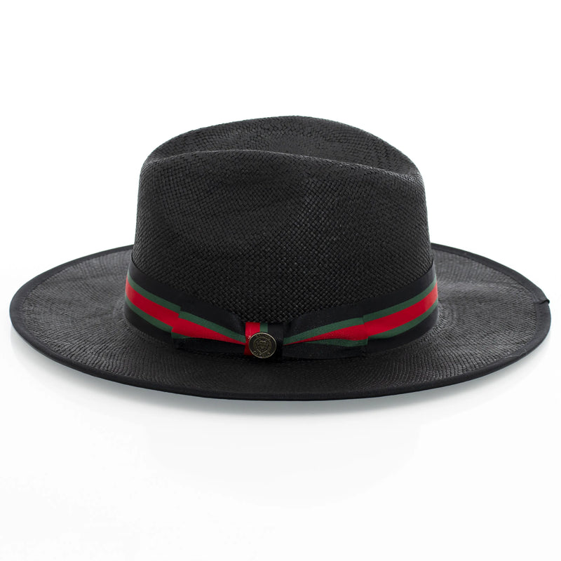 Flat-Brim Straw Fedora