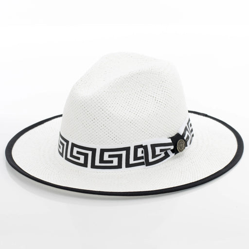 Flat-Brim Straw Fedora