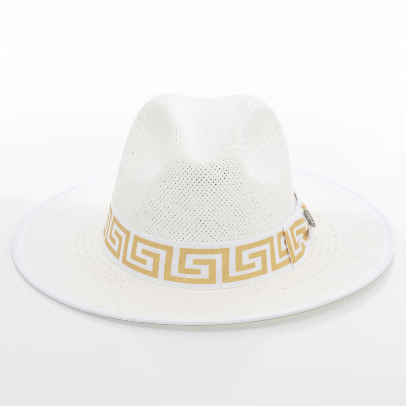 Flat-Brim Straw Fedora