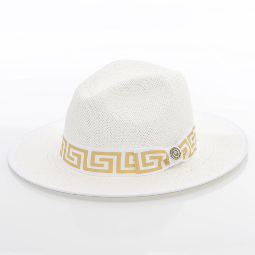 Flat-Brim Straw Fedora