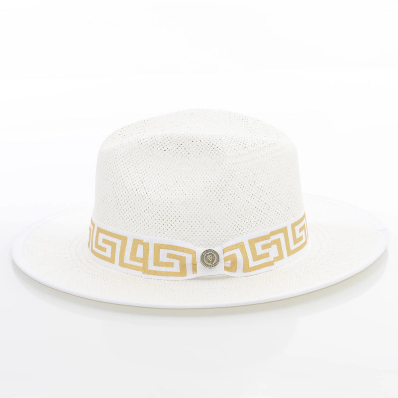 Flat-Brim Straw Fedora