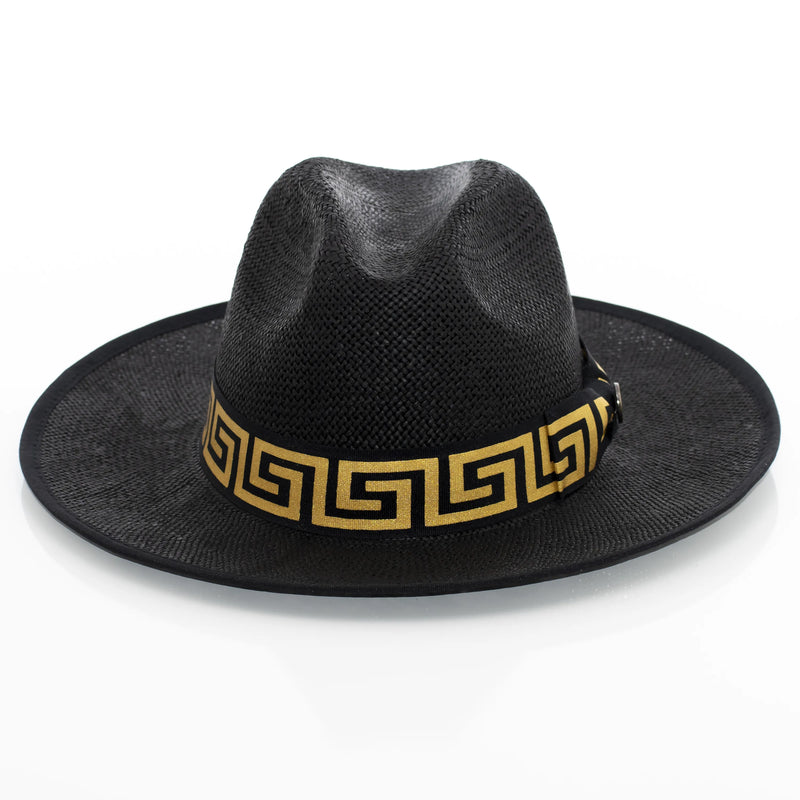 Flat-Brim Straw Fedora