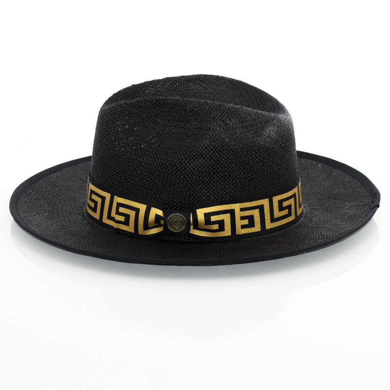 Flat-Brim Straw Fedora