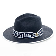 Flat-Brim Straw Fedora