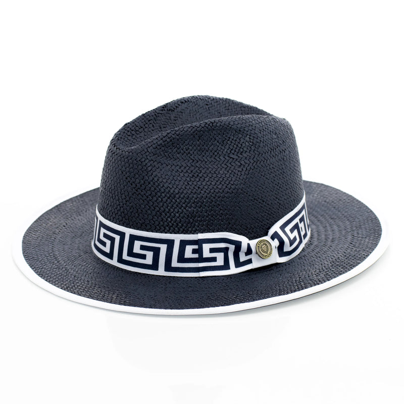 Flat-Brim Straw Fedora