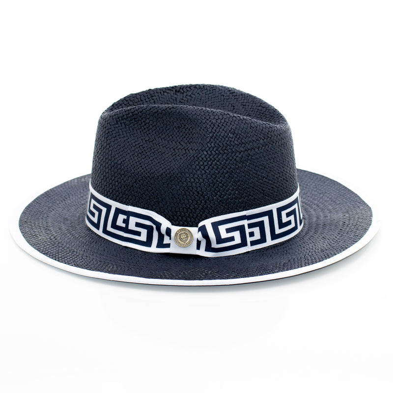 Flat-Brim Straw Fedora