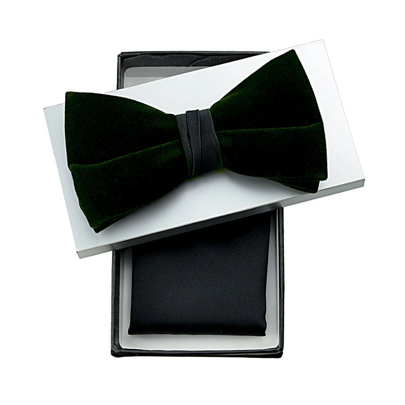 Green Velvet Pre-Tie Bow Tie