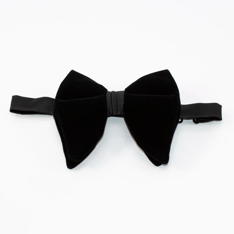 Velvet Tear Drop Butterfly Bow Tie w/ Hanky