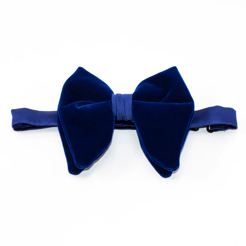 Velvet Tear Drop Butterfly Bow Tie w/ Hanky
