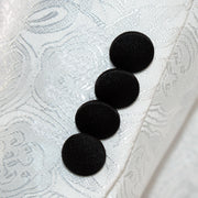 Men's White Floral 3-Piece Tuxedo Cuffs