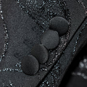 Men's Black Paisley 3-Piece Tuxedo Cuffs