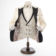 Men's Gold Paisley 3-Piece Tuxedo