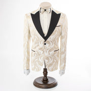Men's Gold Paisley 3-Piece Tuxedo