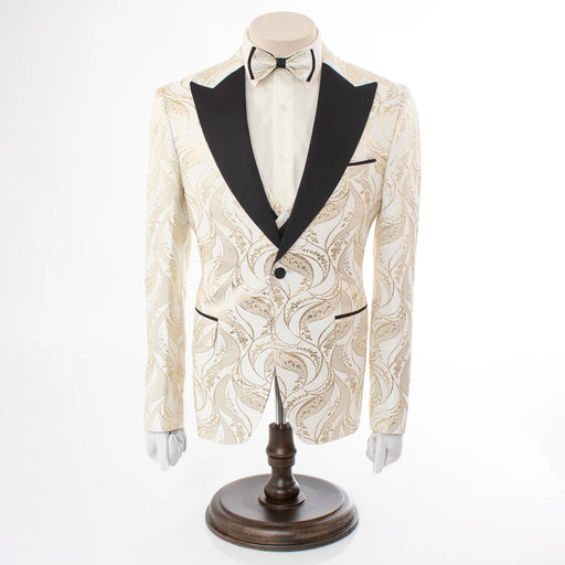 Men's Gold Paisley 3-Piece Tuxedo