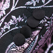 Men's Eggplant Purple Damask 3-Piece Tuxedo Cuffs