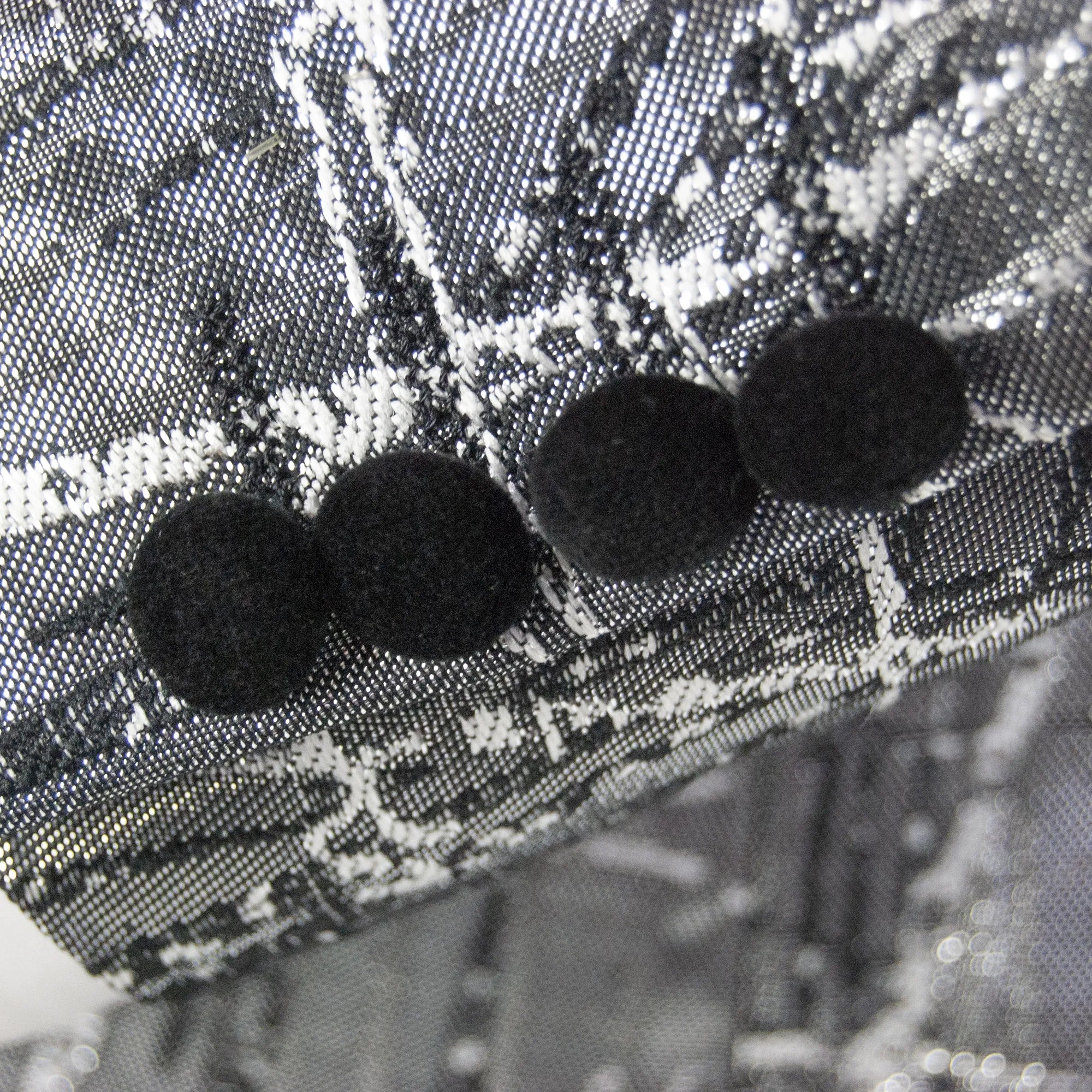 Silver Metallic Patterned 3-Piece Tailored-Fit Tuxedo