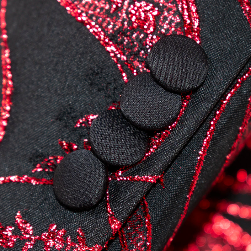 Men's Burgundy Paisley 3-Piece Tuxedo Cuffs