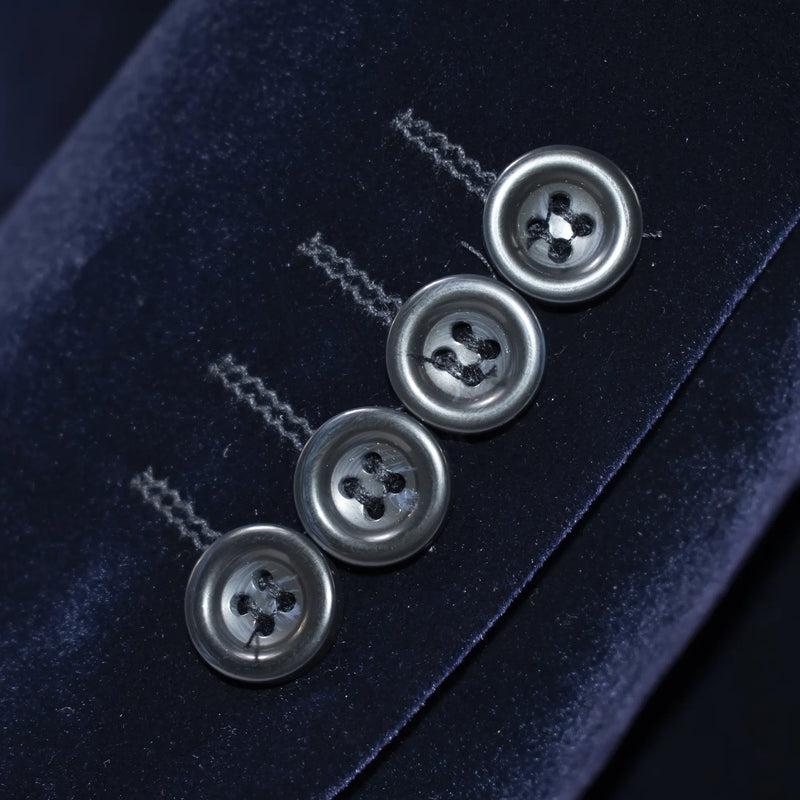 Navy Velvet Slim-Fit Dinner Jacket