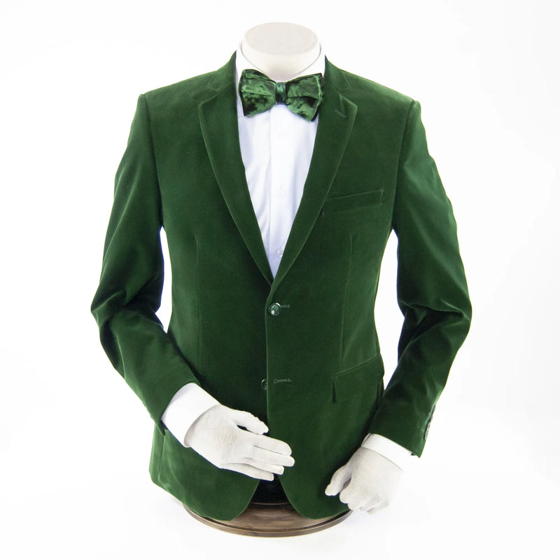 Green Velvet Slim-Fit Dinner Jacket