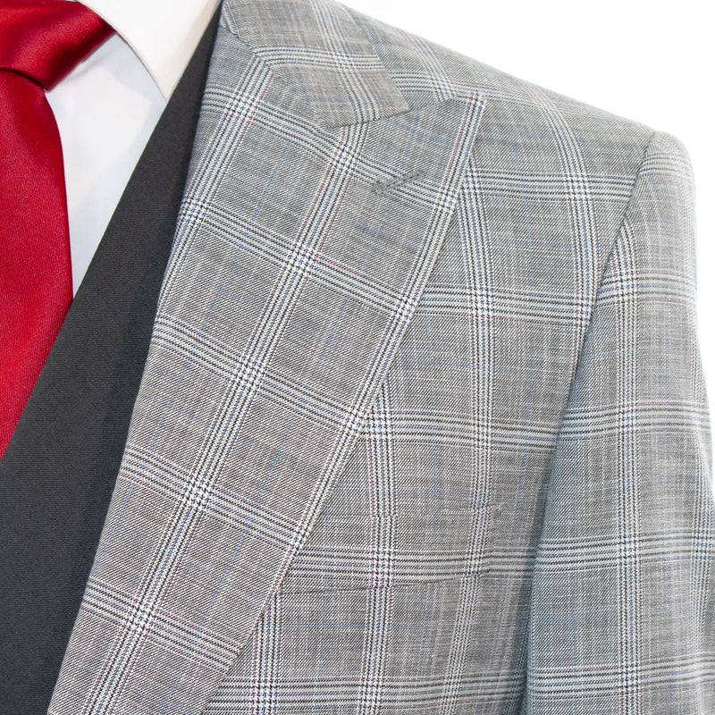 Gray Glen Check 3-Piece Modern-Fit Suit
