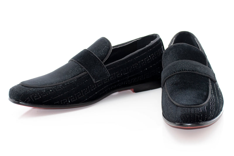 Black Greek Key Venetian Loafer