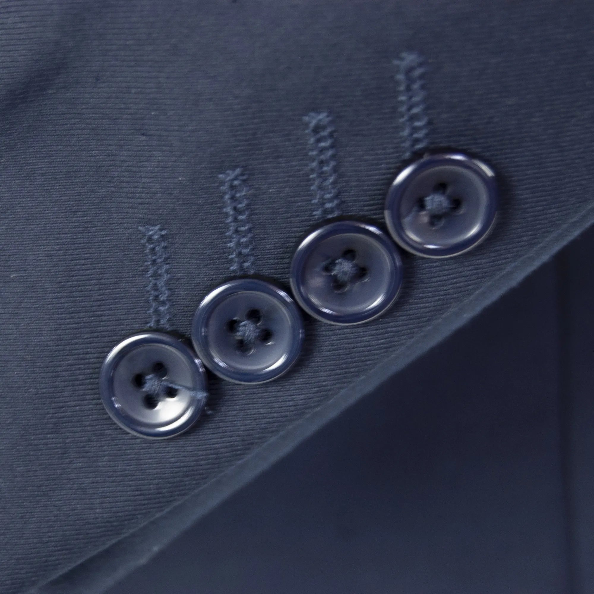 Navy Designer 3-Piece Slim-Fit Wool Suit