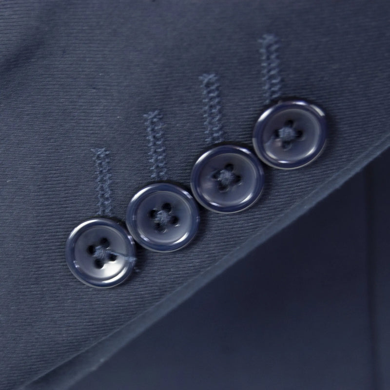 Navy Designer 3-Piece Slim-Fit Wool Suit