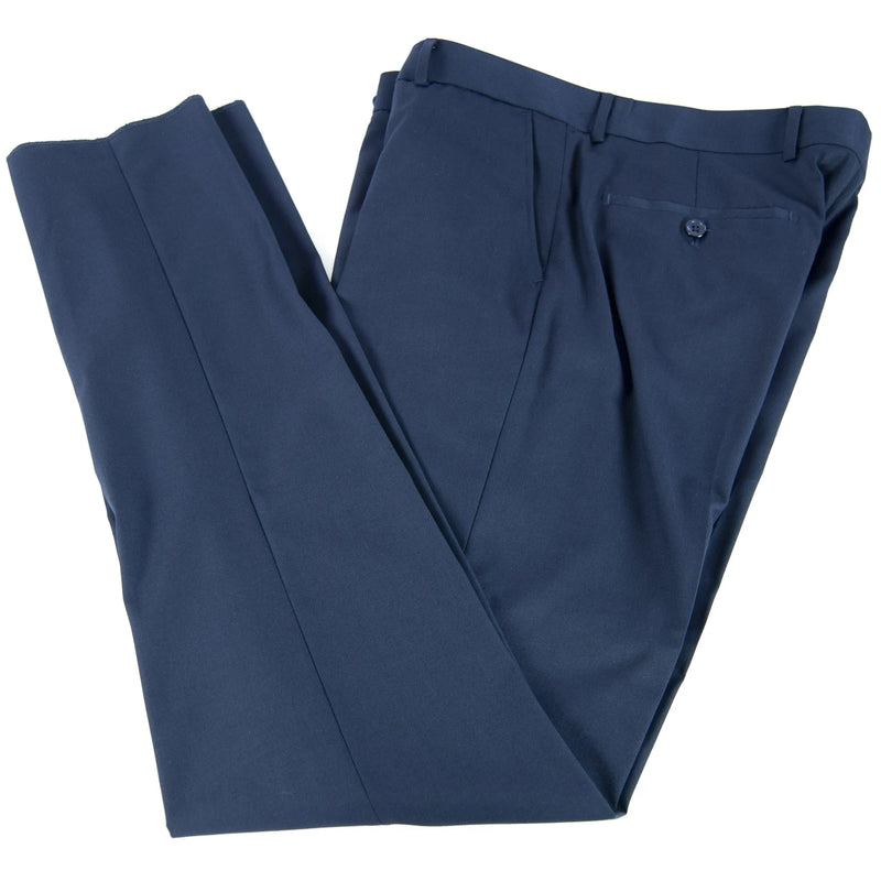 Navy Designer 3-Piece Slim-Fit Wool Suit