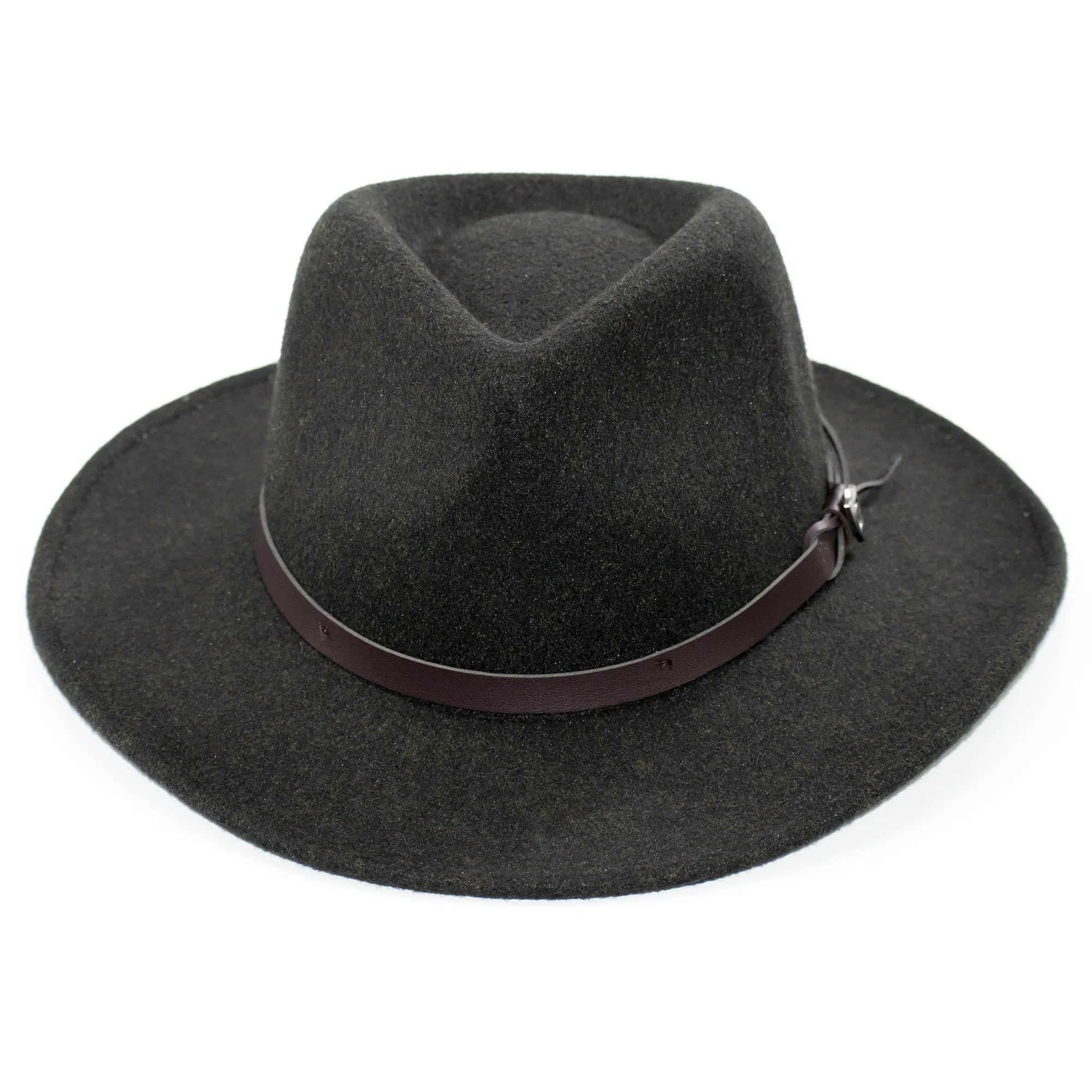Olive Outback Hat with Leather Band