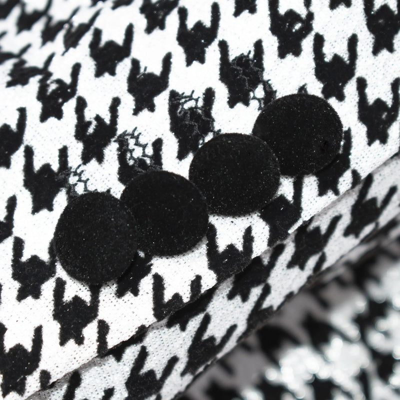 Silver Houndstooth Patterned 3-Piece Tailored-Fit Tuxedo